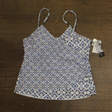 Island Escape Womens Paradise Underwire Tankini Swim Top Navy Blue Multi 16