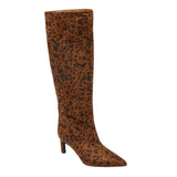 A New Day Mid-Calf Cone Heel Boots with Memory Foam Leopard Brown Multi 7M