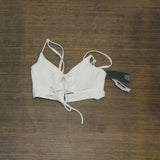 Wild Fable Women's Lace-Up Longline Bikini Top W926WZ White 2XS