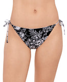 Salt + Cove Juniors Reversible Side-Tie Bikini Swim Bottom Black / White S