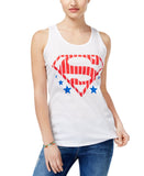 Superman Juniors  Logo Graphic Tank Top White M
