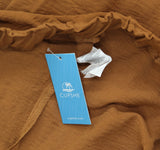 Cupshe Womens Summer Lovin Drawstring Wide Leg Pants Dark Brown L