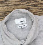 Sonoma Mens Long Sleeve Cotton Modern Fit Dress Shirt Gray` S