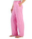 Charter Club Womens Luxury Pull-On Linen Elastic Waist Pants Bubble Bath Pink XL