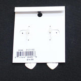 Periwinkle By Barlow Diamond Shape Dangly Drop Earrings Silver Gray / Gold 2.25"