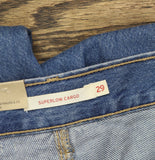 Levi's Womens Superlow Loose Snap Zip Fly Jeans 94417325 All Over Blue 29X32