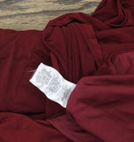 Betsy & Adam Petite Cap Sleeve Gathered Jewel Neck Gown Dress Bordeuax Red 14P