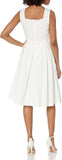 Anne Klein Womens Square Neck Fit Flare Dress 10835212 Bright White 2