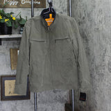 London Fog Mens Litchfield Microfiber Jacket Vibrant Polished Nickel Gray XL