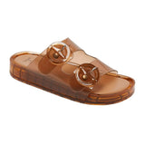 Shade & Shore Womens Gemma Jelly Sandals 94748344 Tan Brown 9M
