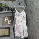 Wild Fable Womens Asymmetrical Mini Slip Dress 93785579 Pink Floral XS