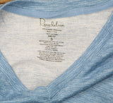 Roudelain Womens V-Neck T-Shirt & Jogger Pants Pajama Set Niagara Blue S