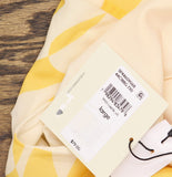 Calvin Klein Womens Printed Chiffon Sleeveless Top Woven Lemon Amber Yellow L