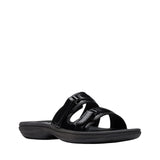 Clarks Patent Breeze Piper Slide Sandal 26171970 Black 9M