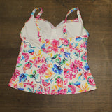 Anne Cole Paisley Twist Front Underwire Tankini Top Watercolor Paisley Multi 22W