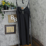 INC International Concepts Womens Satin Bow Nightgown 100189297MS Black M