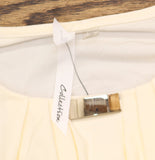 Ny Collection Wide Cuff Jersey Knit Embellished BlouseTop Pristine Off White XL