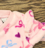 Rare Editions Baby Girls 2-Piece Bow Printed Pajama Set Fleece Pink Multi 12M