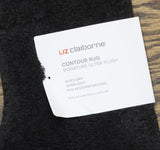 Liz Claiborne Signature Plush Contour Bath Toilet Rug Mat Black 21x24