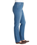 Gloria Vanderbilt Amanda High Rise Straight-Leg Jeans Frisco Blue 10P Short