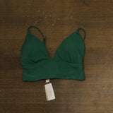 Womens Lido Rib Blake Midkini Bikini Top Swim Emerald Green 16