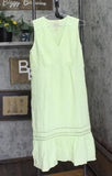 Isaac Mizrahi Live! Bridgehampton Gauze Sleeveless Dress Tranquil Green PM