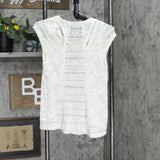 Pixley by Stitch Fix Womens Lave Sheer Blouse Shirt Top 1666e7f08ef3f3 White M