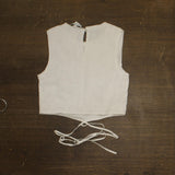 And Now This Womens Woven Tie Waist Top T7613 White M