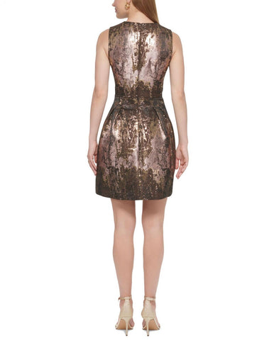 Vince Camuto Women's Metallic Jacquard Sleeveless Dress VC2M2540 –  Biggybargains