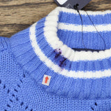 Tommy Hilfiger Women's Argyle Logo Mock-Neck Sweater J2XS0746 French Blue L