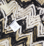 Ramy Brook Womens Mckala Chevron Cover Up Mini Dress Neutral Black Gold XS