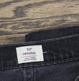 Levi's Womens Original 501 Straight Jeans Button Fly Studded Pocket Black 28x30