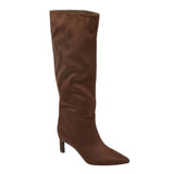 A New Day Justice Faux Suede Mid-Calf Boots with Cone Heel 94568890 Brown 8.5M