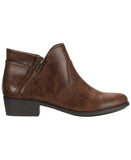 Sun + Stone Womens Adelinee Double Zip Ankle Booties Brown 6M