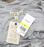 Pink Rose Juniors Side-Slit Handkerchief-Hem Sharkbite Tank Top Heather Gray M