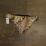 Bar III Womens Safari Fling Hipster Bikini Bottoms Natural Animal Brown M