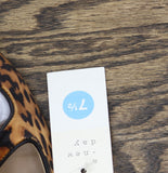 A New Day Velvet Mary Jane Flats with Crisscross Straps Leopard Brown Multi 7.5M
