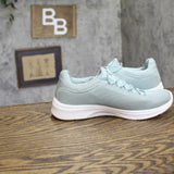 S Sport By Skechers Womens Rummie 2.0 Memory Foam Pull On Sneakers Aqua Blue 7M