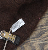 On 34th Womens Solid Brushed Beanie Cuffed Wool Blend MO1542505 Chocolate Brown