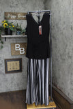 Nina Leonard Womens Popover Tunic and Palazzo Pant Jumpsuit 703533 Black L