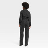 Universal Thread Womens Long Sleeve Utility Baggy Denim Jumpsuit Black 14