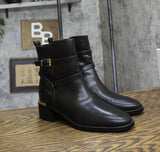 Calvin Klein Womens Buckle Jasen Bootie KCJASEN Black 6.5M