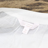 LC Lauren Conrad Womens Unlined Semi Sheer Woven Blouse Shirt Top White M