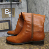 INC International Concepts Wide-Calf Riding Leather Boots Cognac Brown 9M-WC