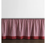 Laurel Manor Toile Garden Cotton Bedskirt 7216311 Ivory Red Multi Queen