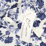 Ny Collection Petite 3/4 Sleeve Crinkle Tiered Maxi Dress White Navy Floral PS