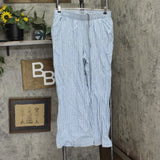 Dg2 by Diane Gilman SoftCell Denim Wide-Leg Pants 697542 Chambray Stripe Blue L