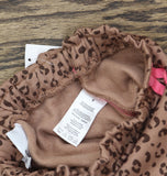 Kids Headquarters Little Girls Fleece Straight Leg Sweatpants Cheetah Brown 5