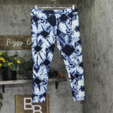 Style & Co. Knit Tie-Dye Pull-On Leggings 100146261MS Navy Blue XL