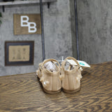 A New Day Womens Everly Floral Mesh Mary Jane Ballet Flats Beige Brown 8M